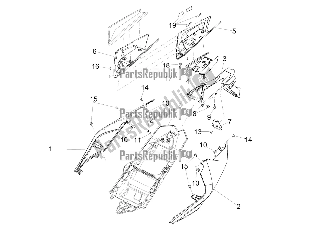 Tutte le parti per il Corpo Posteriore del Aprilia RSV4 1100 ABS 2022