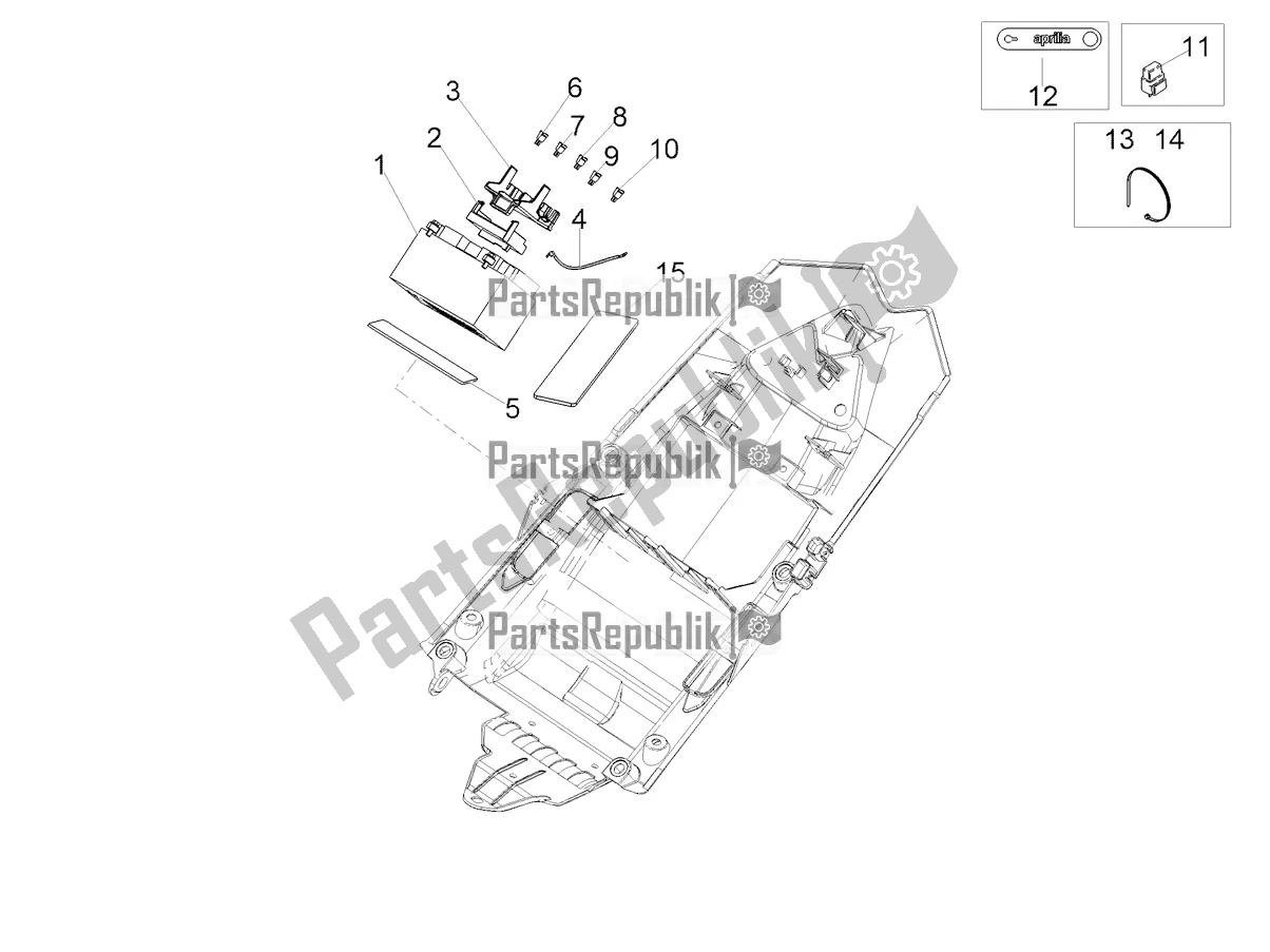 Tutte le parti per il Impianto Elettrico Posteriore del Aprilia RSV4 1100 ABS 2022