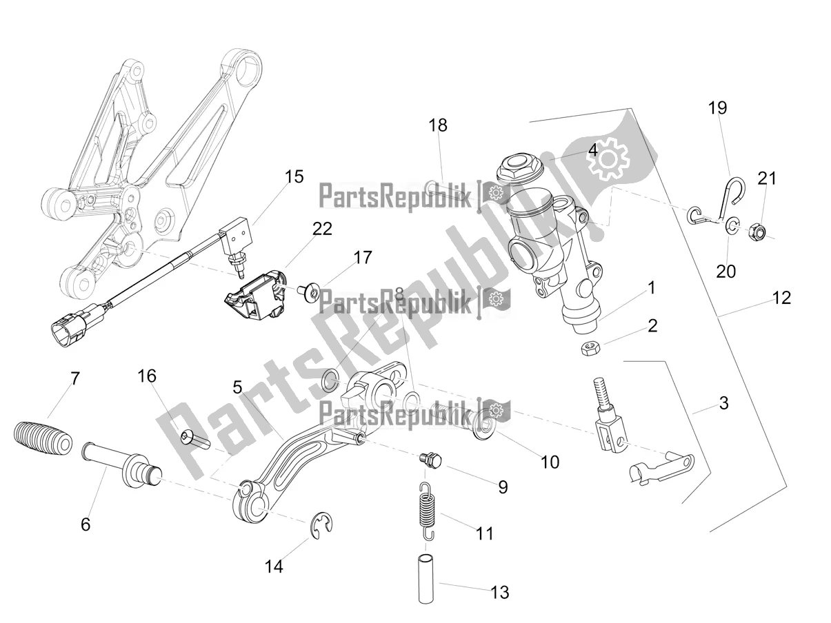 Alle Teile für das Hauptbremszylinder Hinten des Aprilia RSV4 1100 ABS 2022