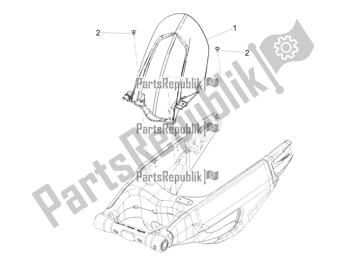 All parts for the Rear Mudguard of the Aprilia RSV4 1100 ABS 2022