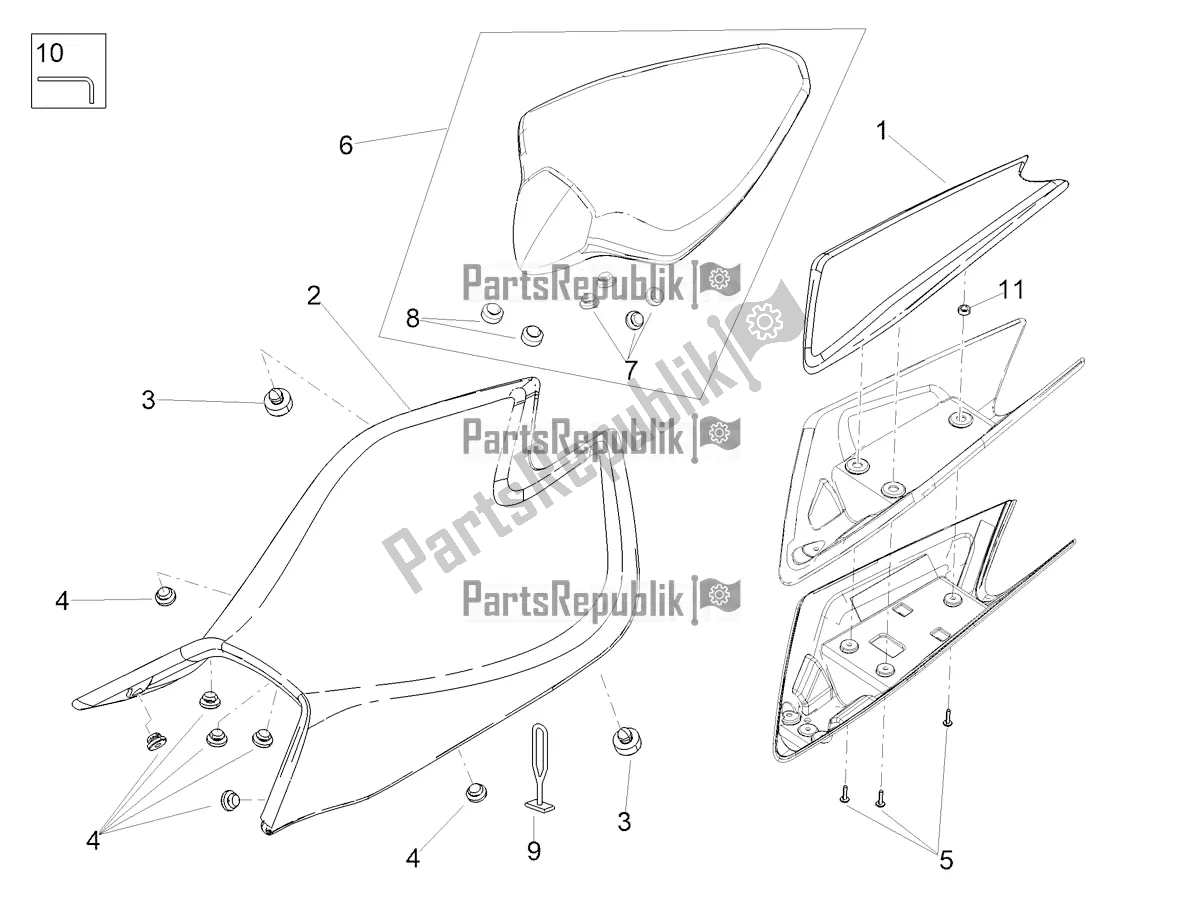 Tutte le parti per il Sella del Aprilia RSV4 1100 ABS 2022