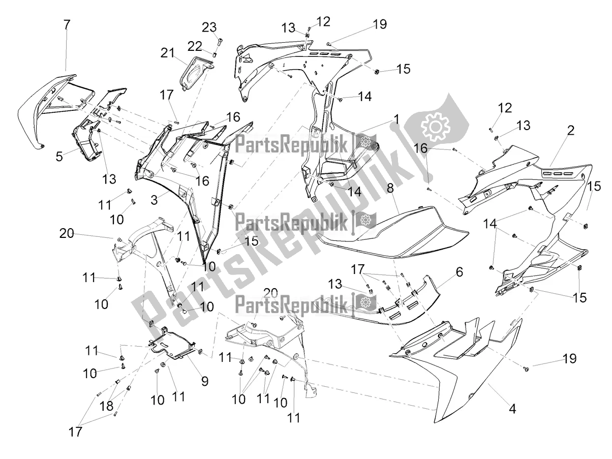 Toutes les pièces pour le Carénage Latéral du Aprilia RSV4 1100 ABS 2022