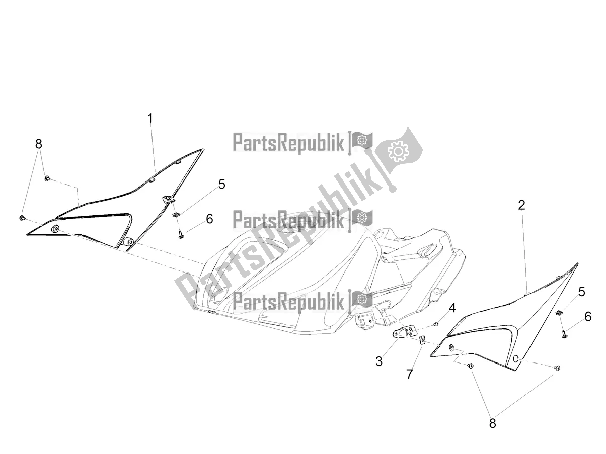 Tutte le parti per il Corpo Centrale del Aprilia RSV4 1100 ABS Apac 2021