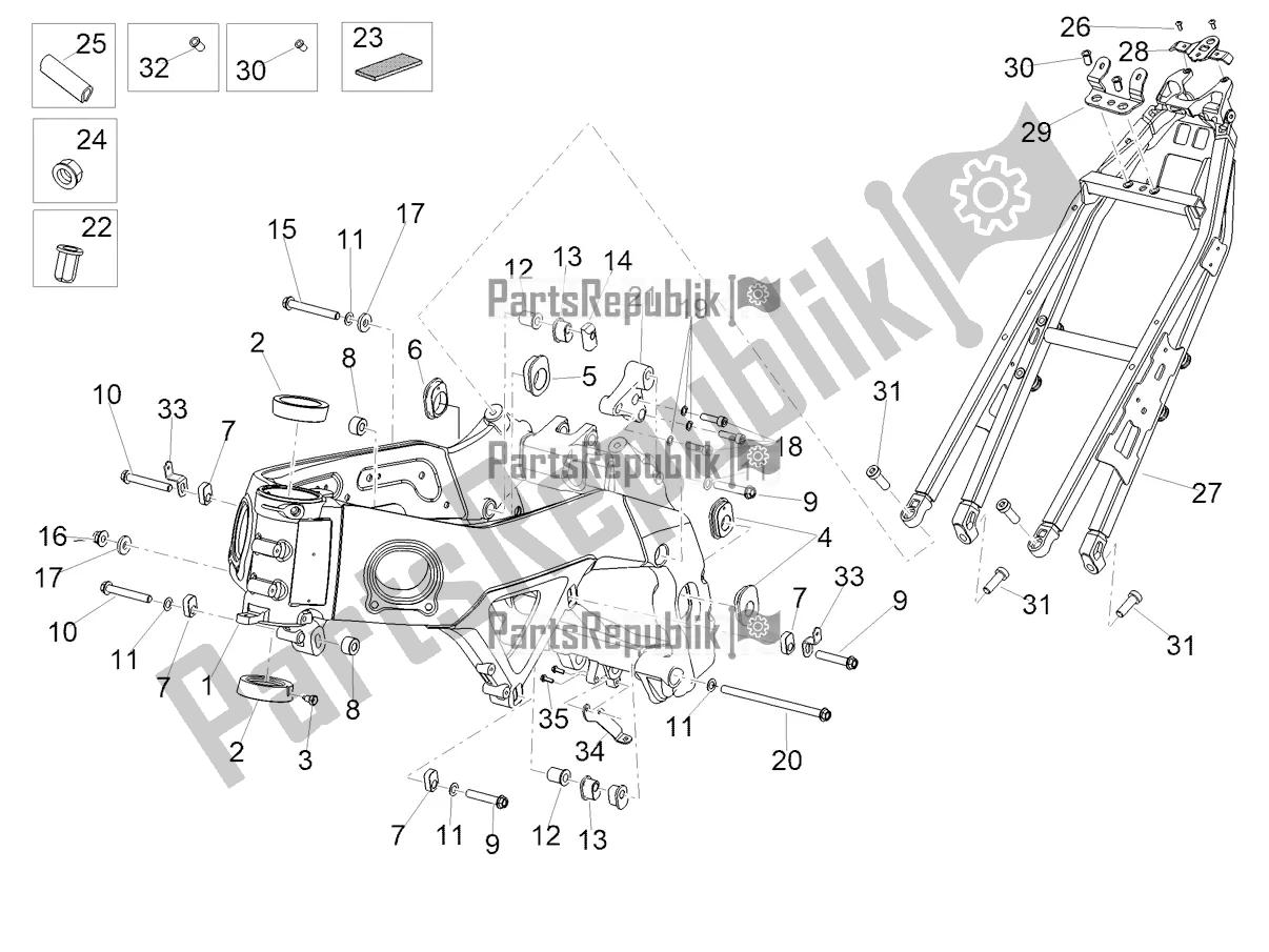 Alle Teile für das Rahmen des Aprilia RSV4 1100 ABS Apac 2021