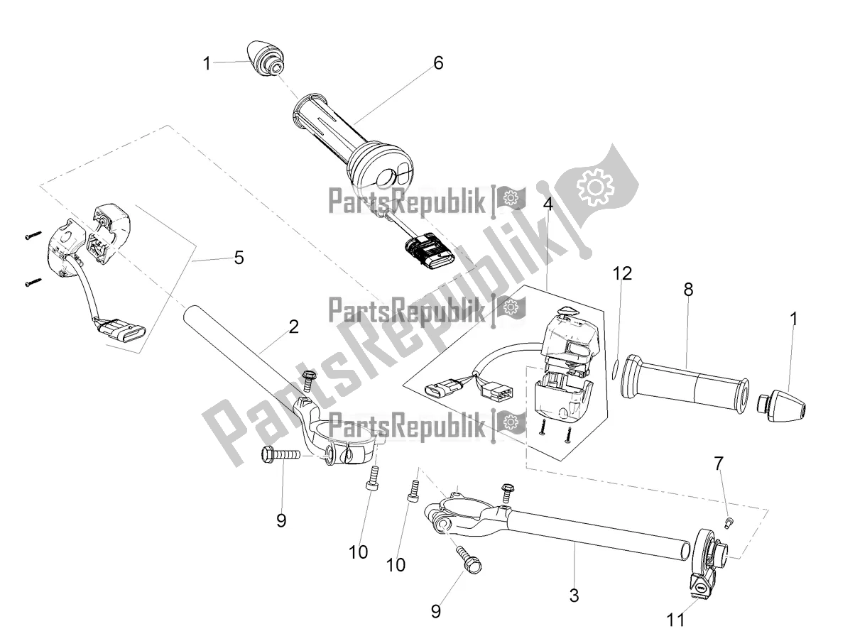 Alle Teile für das Lenker - Bedienelemente des Aprilia RSV4 1100 ABS Apac 2021