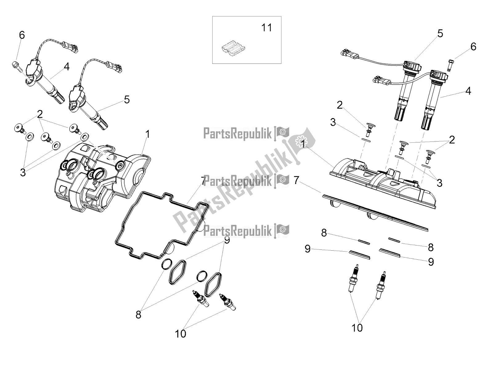 Tutte le parti per il Copricapo del Aprilia RSV4 1100 ABS Apac 2021