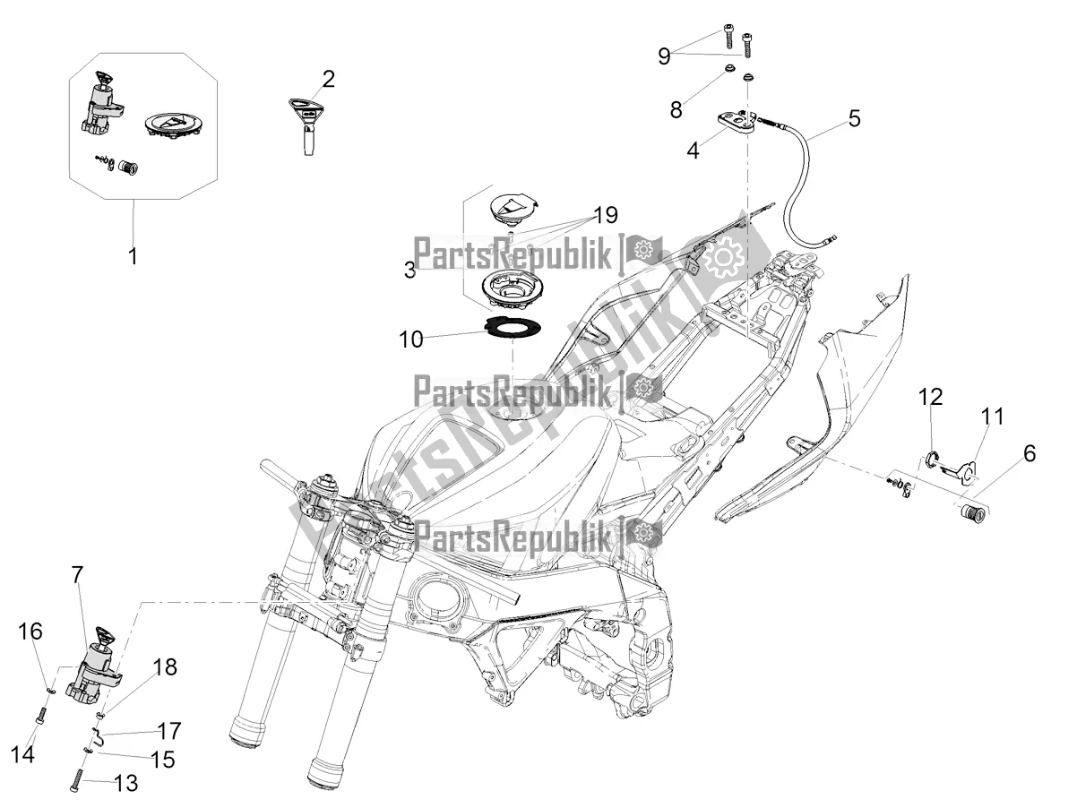 Tutte le parti per il Serrature del Aprilia RSV4 1100 ABS Apac 2021