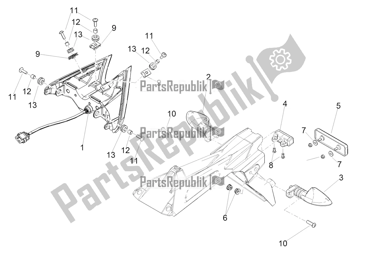 Toutes les pièces pour le Feux Arrière du Aprilia RSV4 1100 ABS Apac 2021