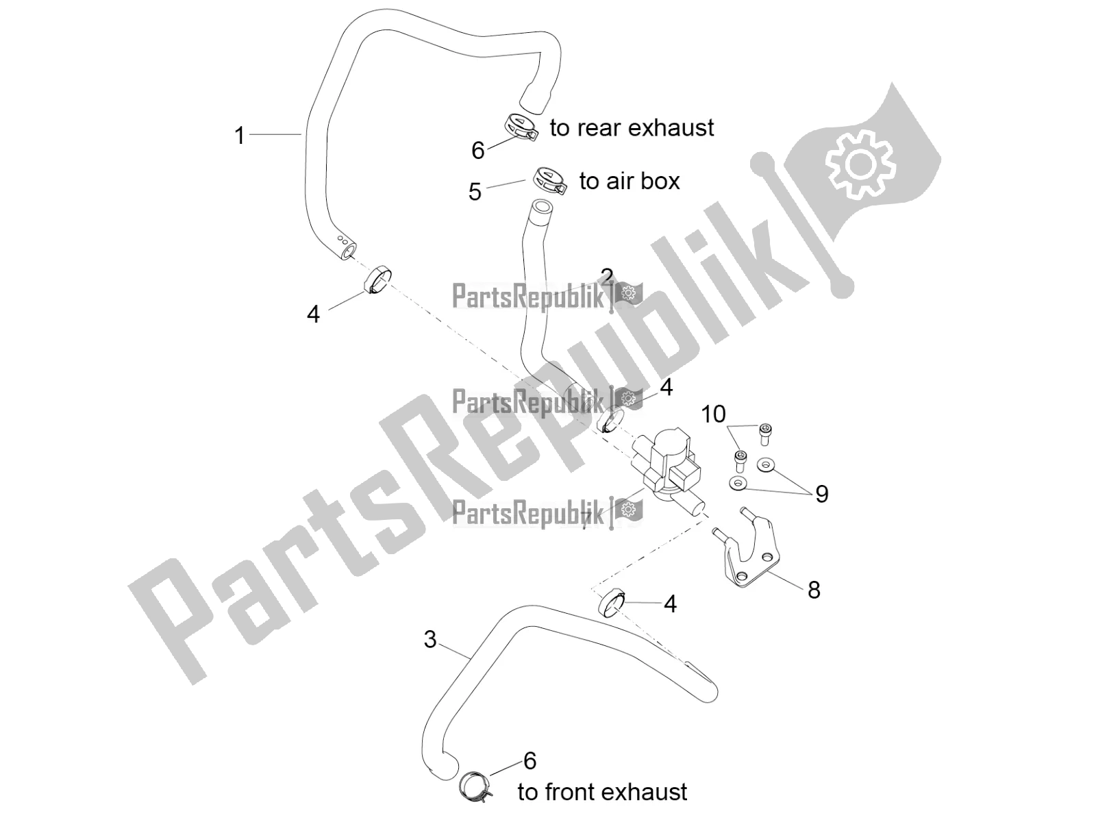 All parts for the Secondary Air of the Aprilia RSV4 1100 ABS Apac 2021