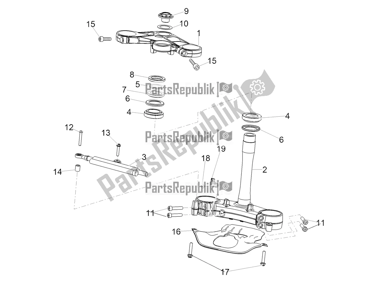 All parts for the Steering of the Aprilia RSV4 1100 ABS Apac 2021