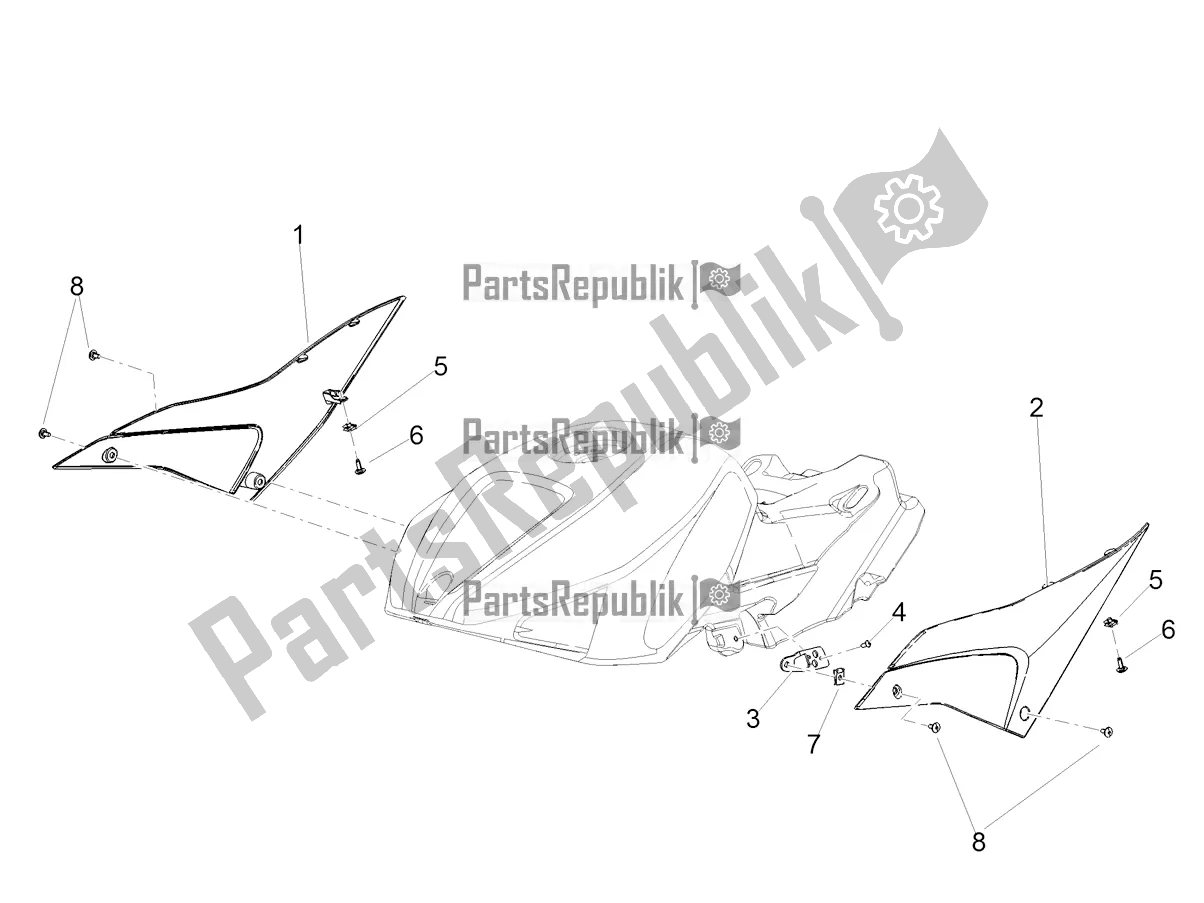 Todas as partes de Corpo Central do Aprilia RSV4 1100 ABS Apac 2022