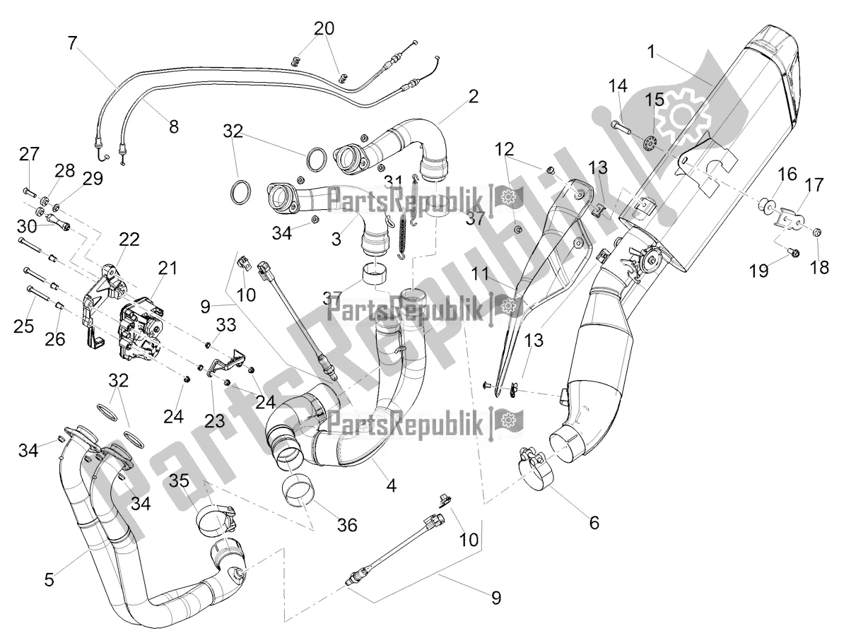 Tutte le parti per il Tubo Di Scarico del Aprilia RSV4 1100 ABS Apac 2022