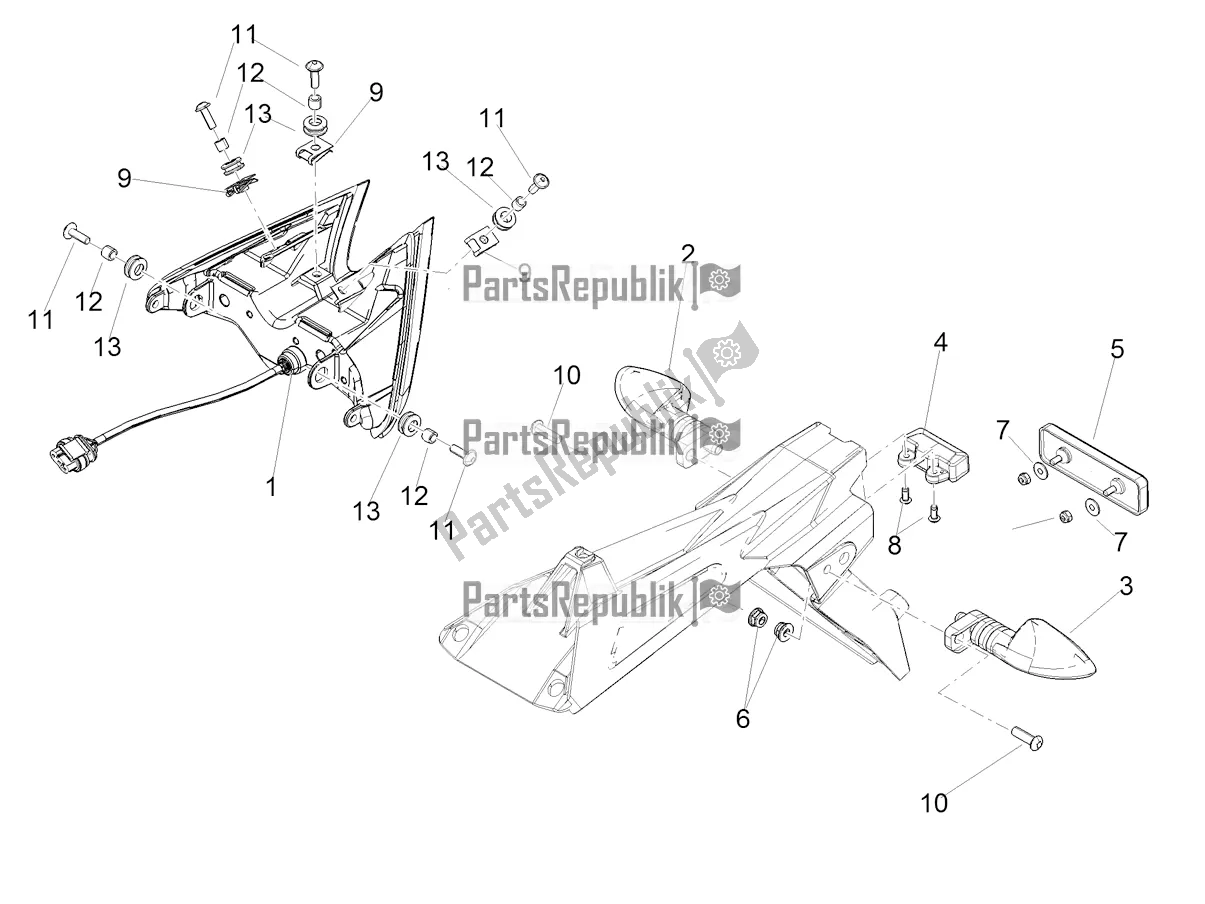 Tutte le parti per il Luci Posteriori del Aprilia RSV4 1100 ABS Apac 2022