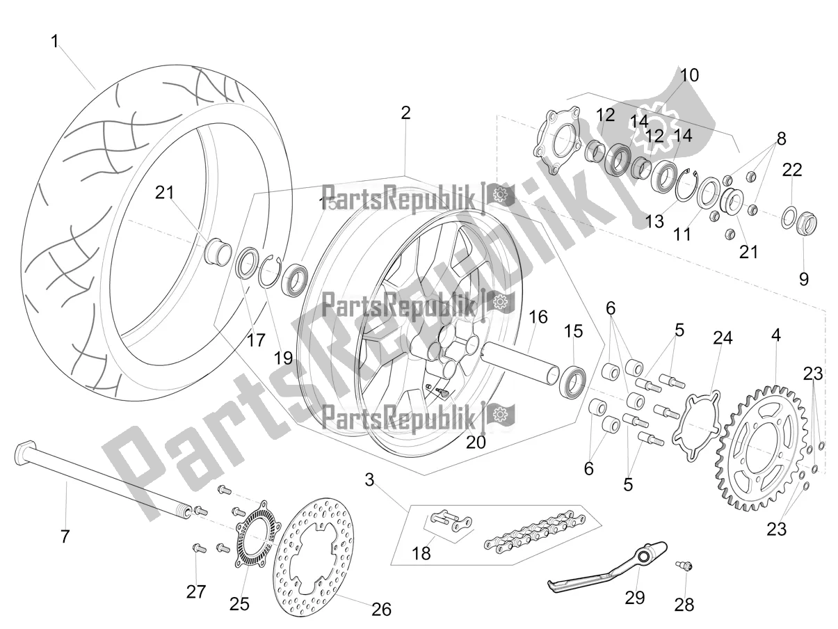 Toutes les pièces pour le Roue Arrière du Aprilia RSV4 1100 ABS Apac 2022