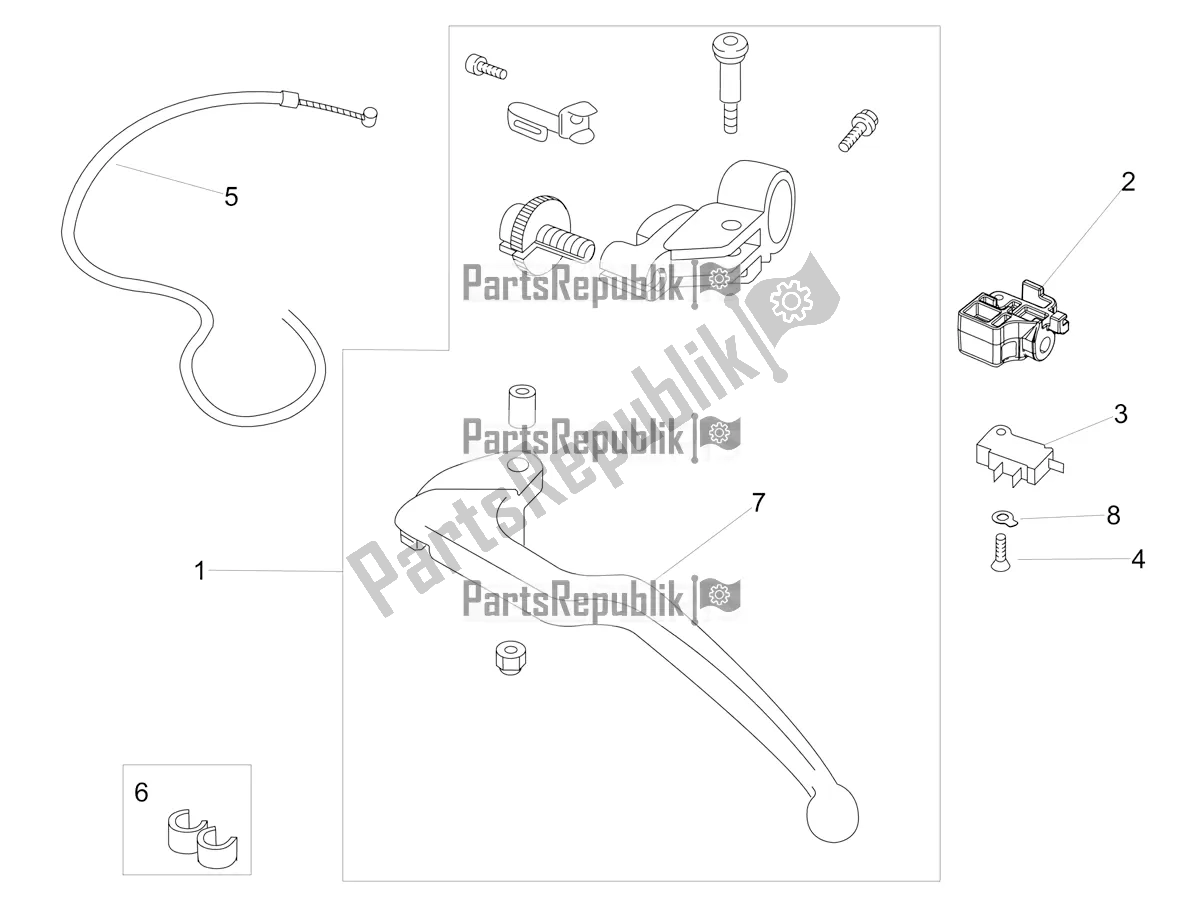 Todas las partes para Control De Embrague de Aprilia RSV4 1100 ABS USA 2021