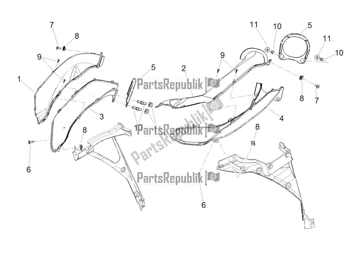 All parts for the Duct of the Aprilia RSV4 1100 ABS USA 2021