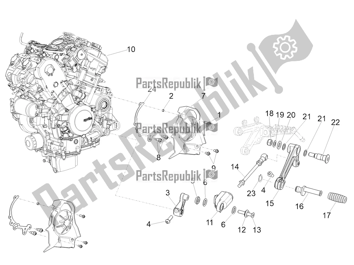 Tutte le parti per il Leva Parziale Per Il Completamento Del Motore del Aprilia RSV4 1100 ABS USA 2021