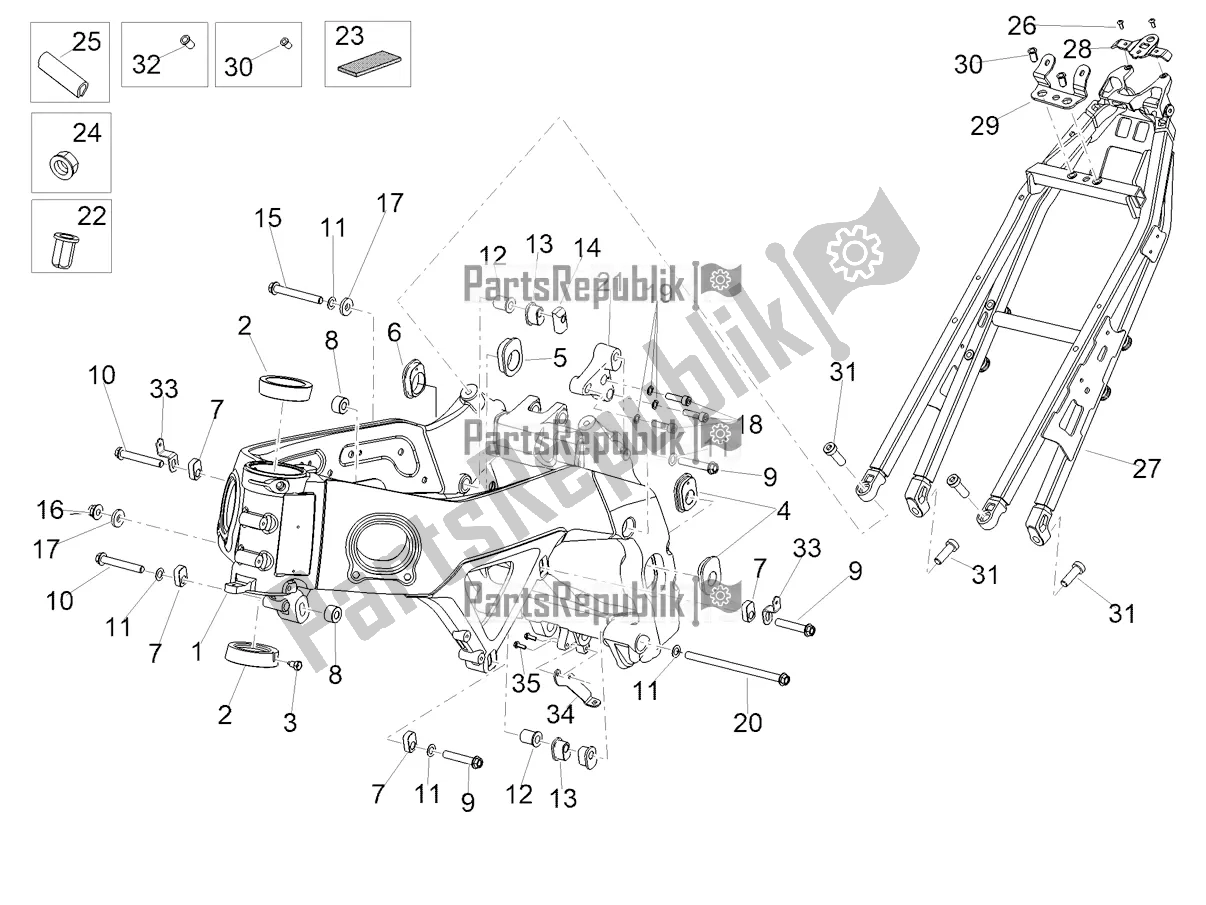 Tutte le parti per il Telaio del Aprilia RSV4 1100 ABS USA 2021