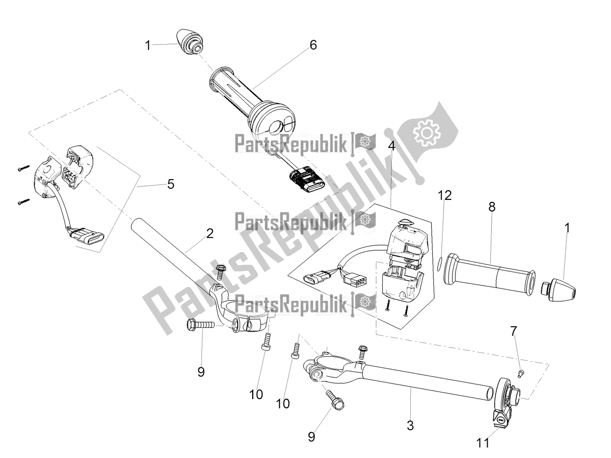 Toutes les pièces pour le Guidon - Commandes du Aprilia RSV4 1100 ABS USA 2021