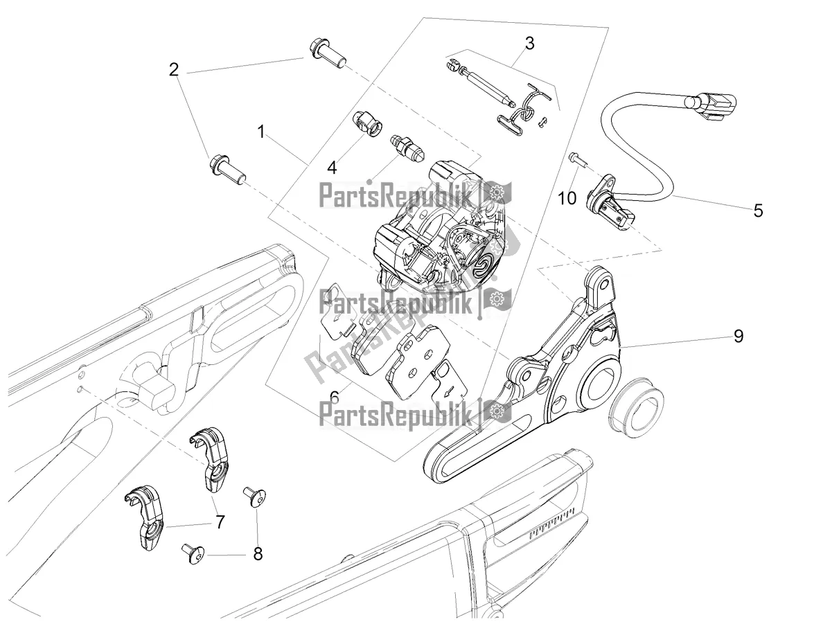 Tutte le parti per il Pinza Freno Posteriore del Aprilia RSV4 1100 ABS USA 2021