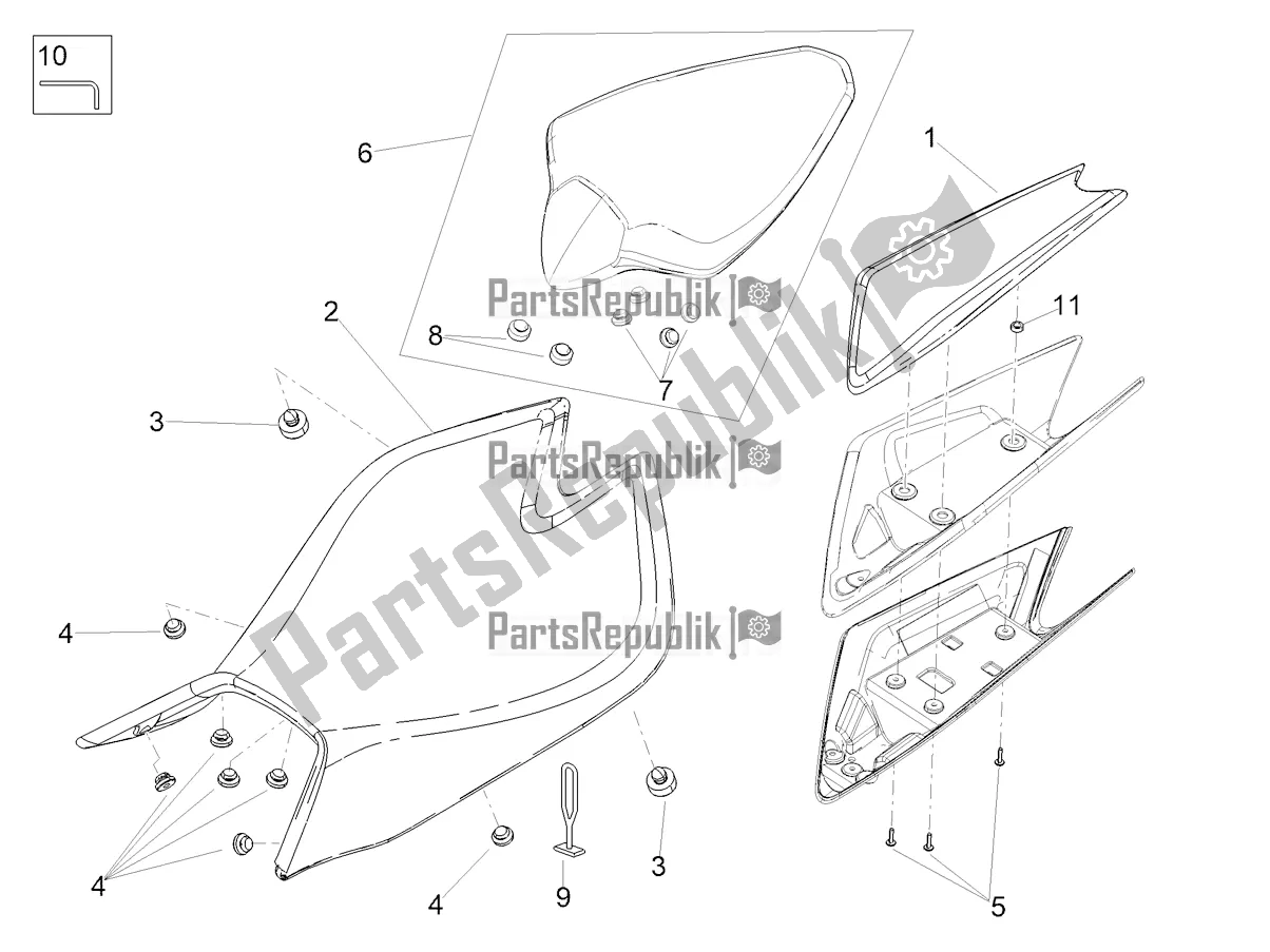 Todas las partes para Ensillar de Aprilia RSV4 1100 ABS USA 2021