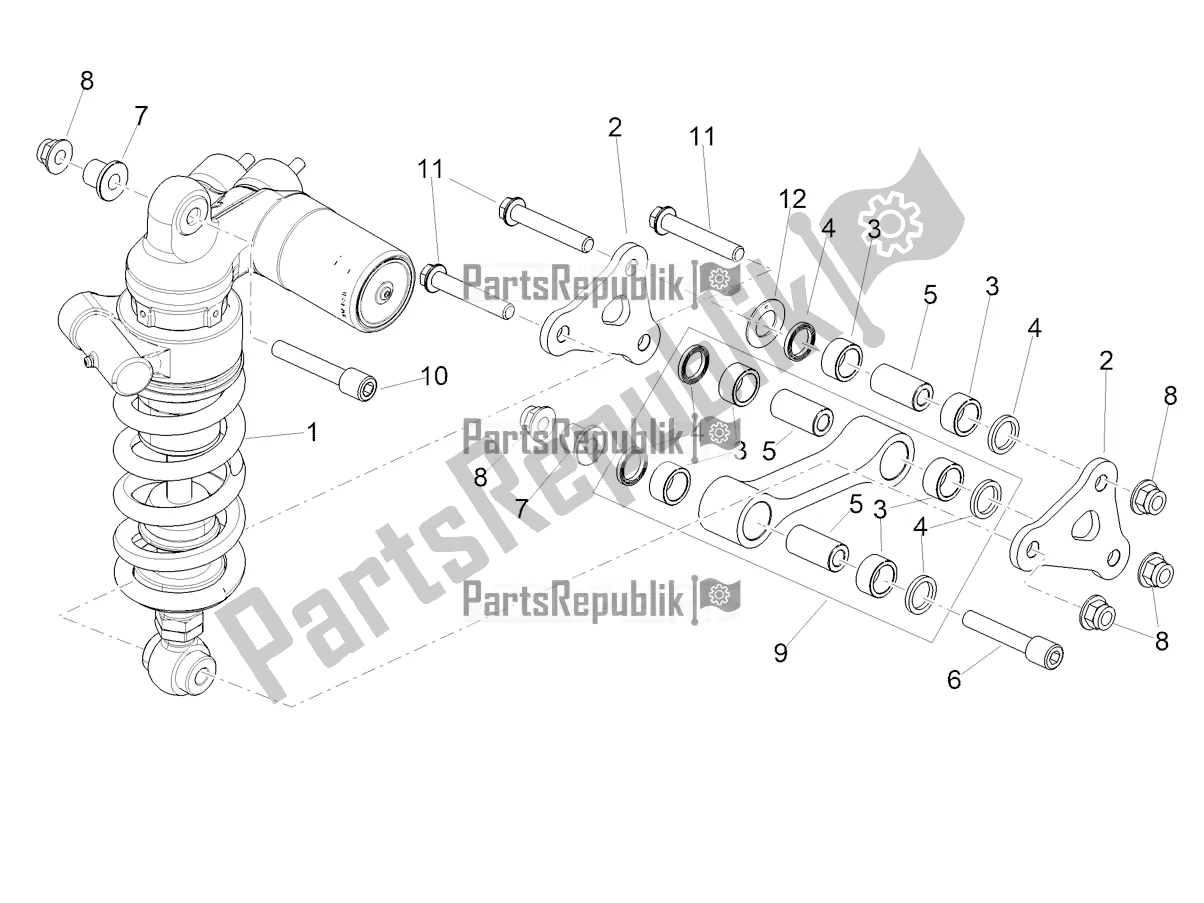 All parts for the Shock Absorber of the Aprilia RSV4 1100 ABS USA 2021