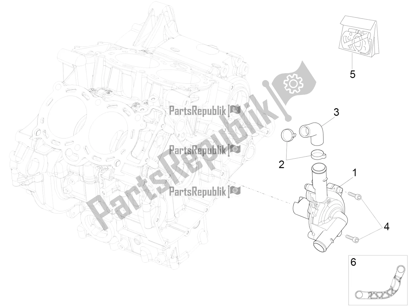 Wszystkie części do Pompa Wodna Aprilia RSV4 1100 ABS USA 2021