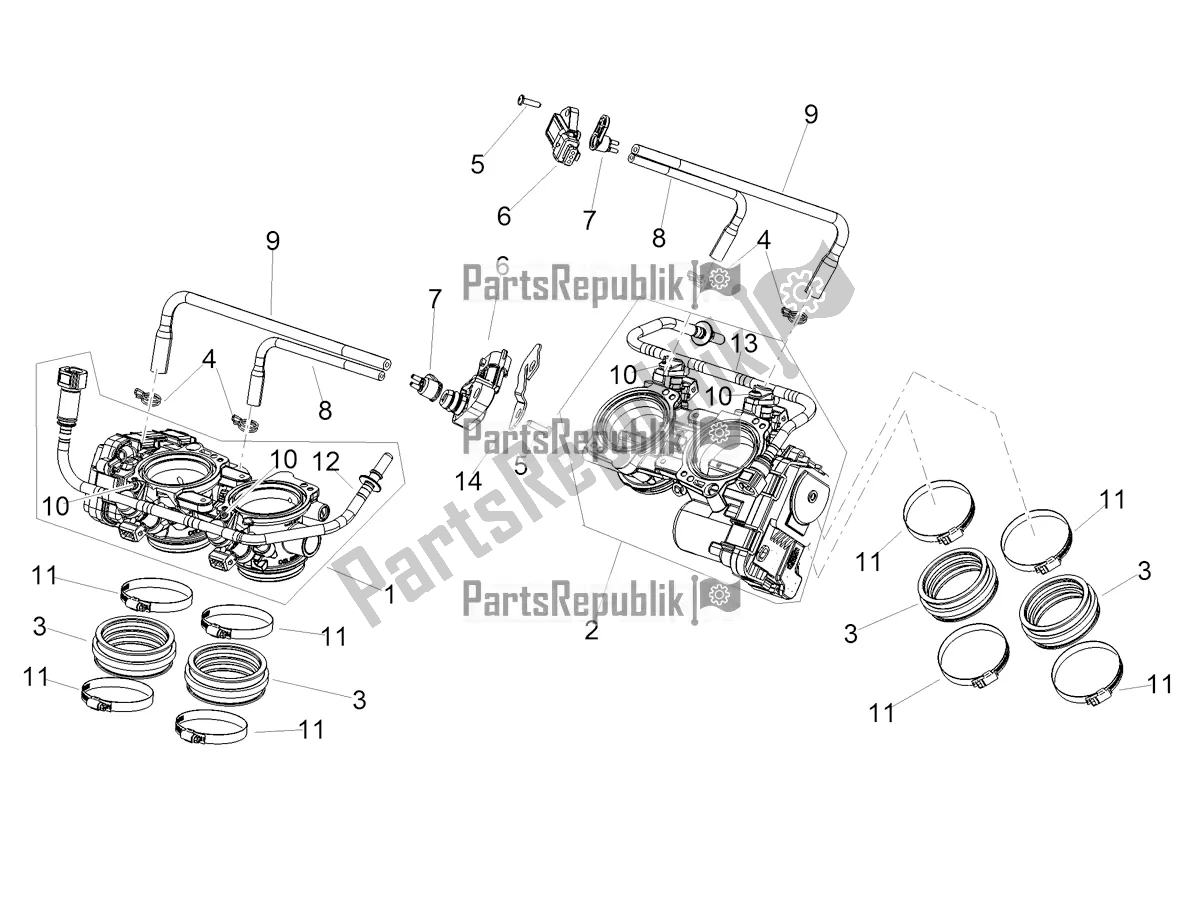 Tutte le parti per il Corpo Farfallato del Aprilia RSV4 1100 ABS USA 2022