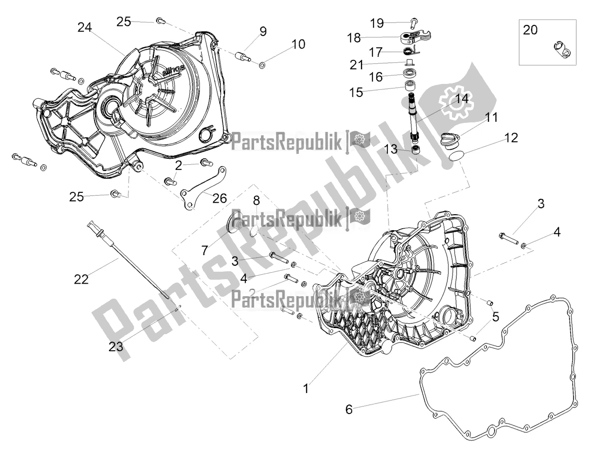 Todas as partes de Tampa Da Embreagem do Aprilia RSV4 1100 Factory ABS 2021