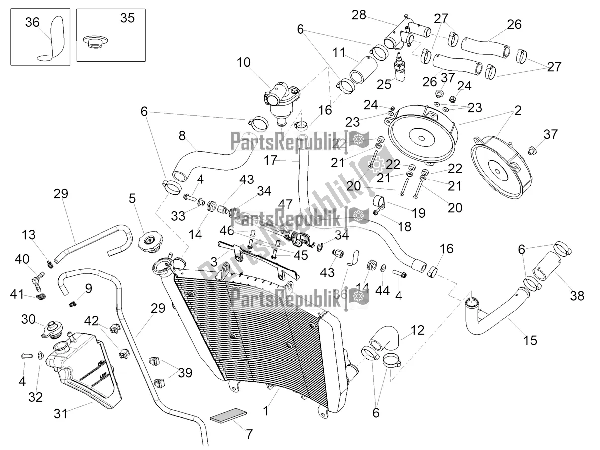 Toutes les pièces pour le Système De Refroidissement du Aprilia RSV4 1100 Factory ABS 2021