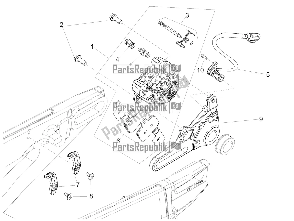 Alle onderdelen voor de Achter Remklauw van de Aprilia RSV4 1100 Factory ABS 2021