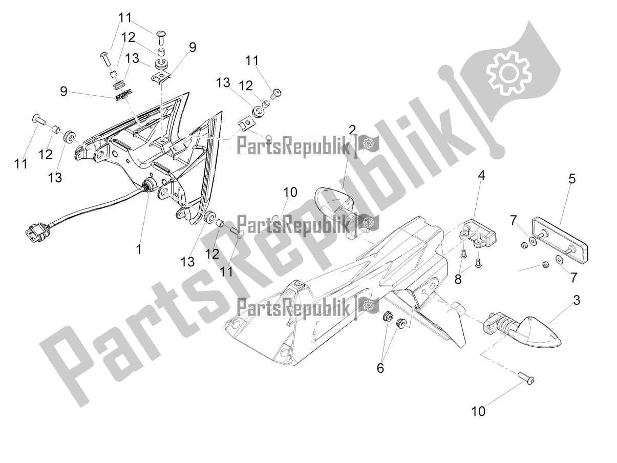 Tutte le parti per il Luci Posteriori del Aprilia RSV4 1100 Factory ABS 2021