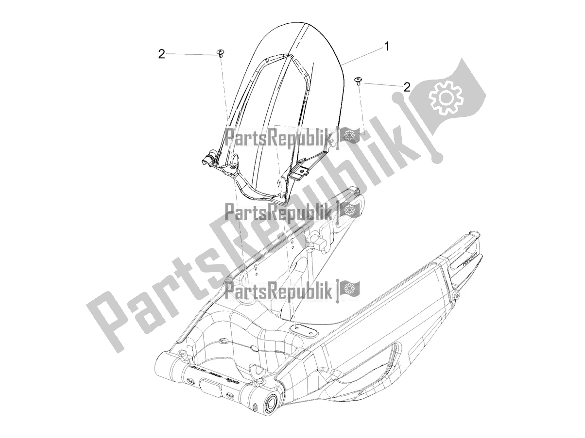 Todas las partes para Guardabarros Trasero de Aprilia RSV4 1100 Factory ABS 2021