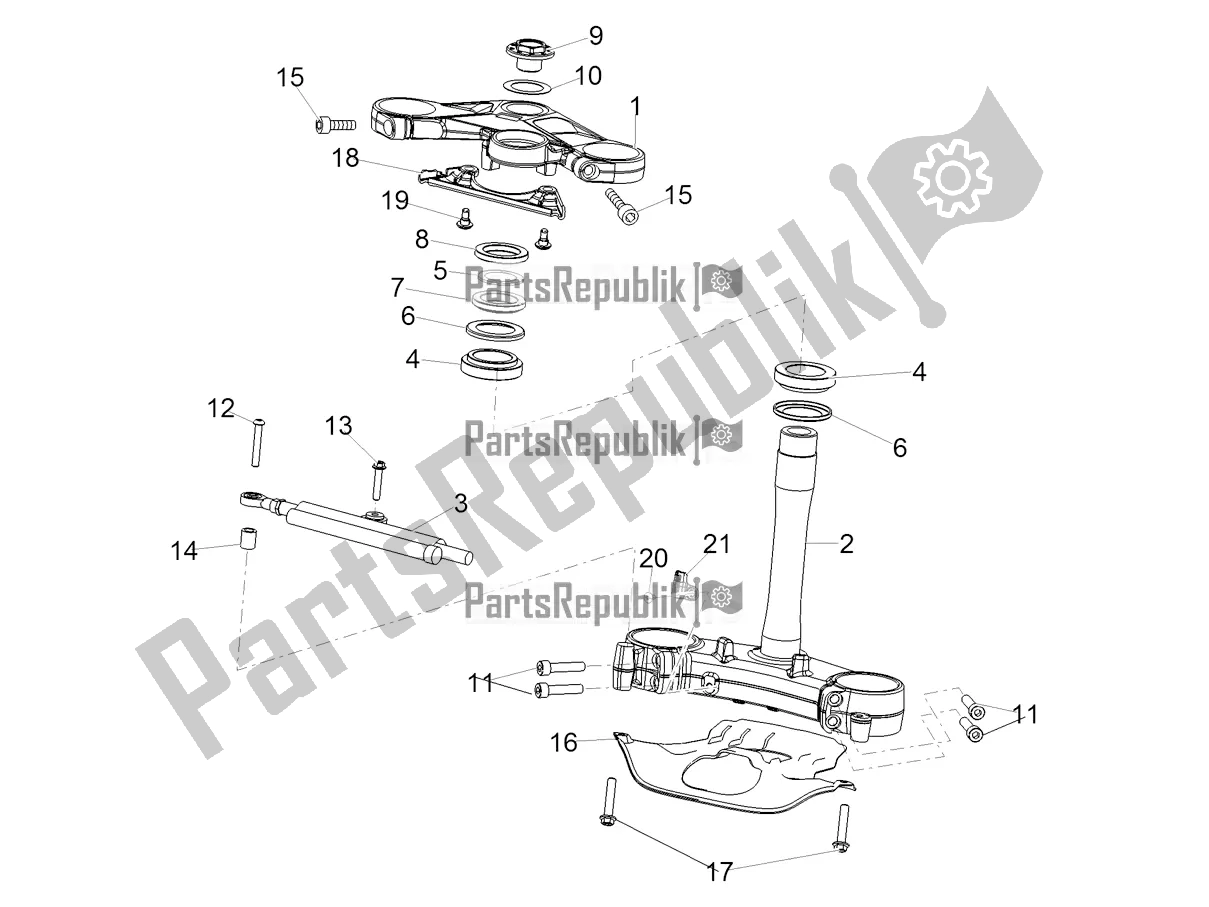 All parts for the Steering of the Aprilia RSV4 1100 Factory ABS 2021