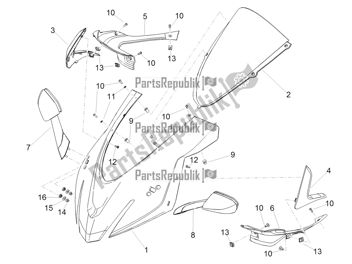 Todas las partes para Carenado Delantero de Aprilia RSV4 1100 Factory ABS 2022