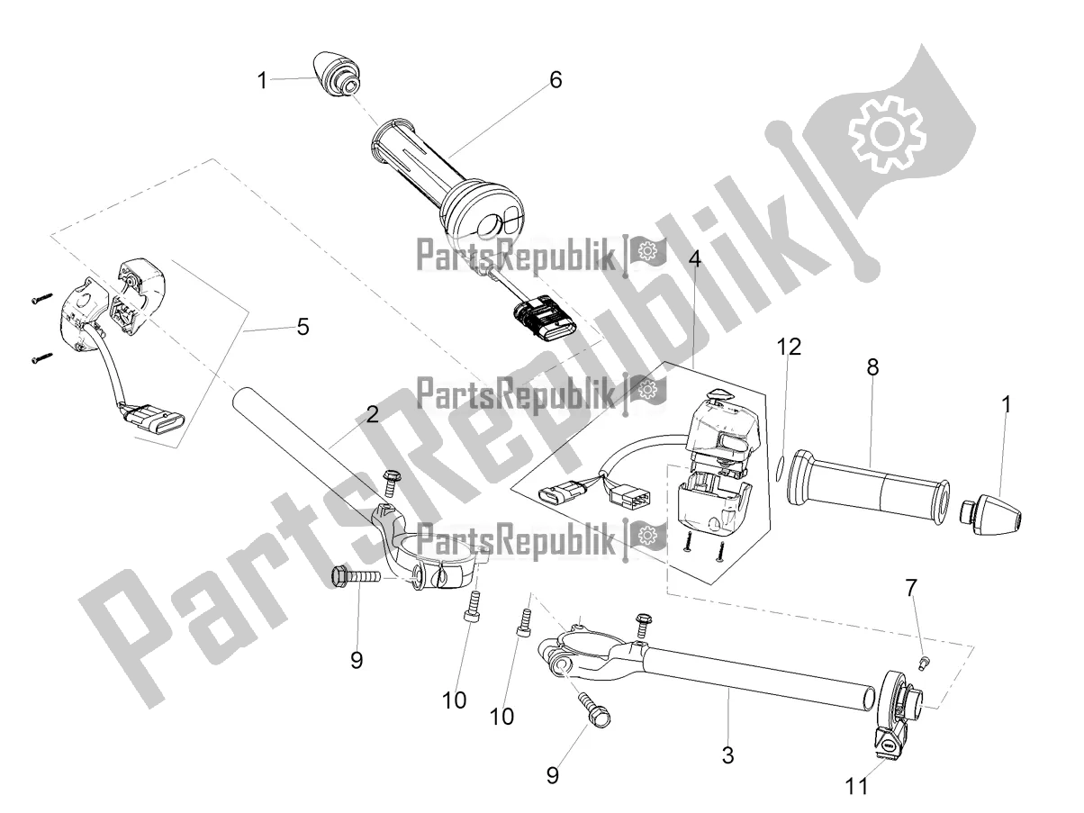 All parts for the Handlebar - Controls of the Aprilia RSV4 1100 Factory ABS 2022