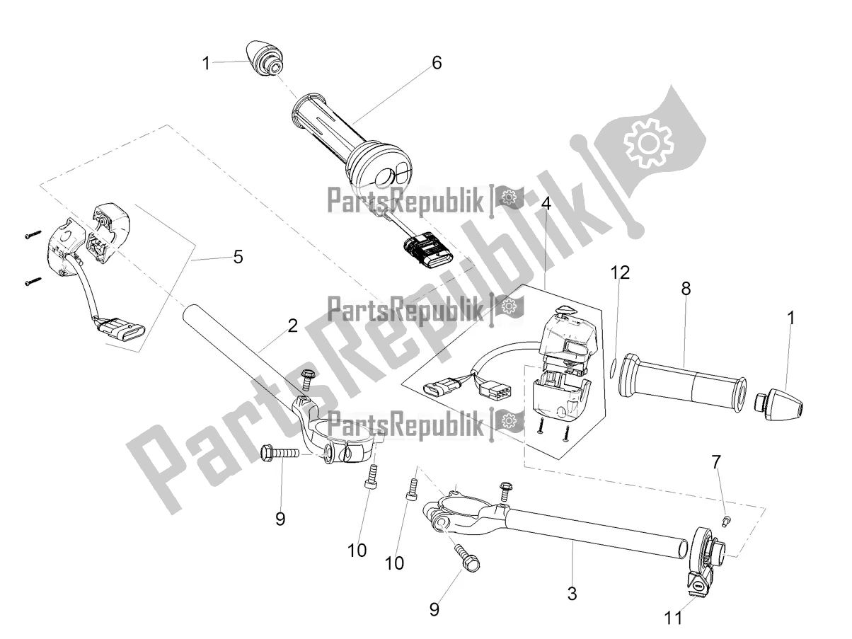 All parts for the Handlebar - Controls of the Aprilia RSV4 1100 Factory ABS 2022