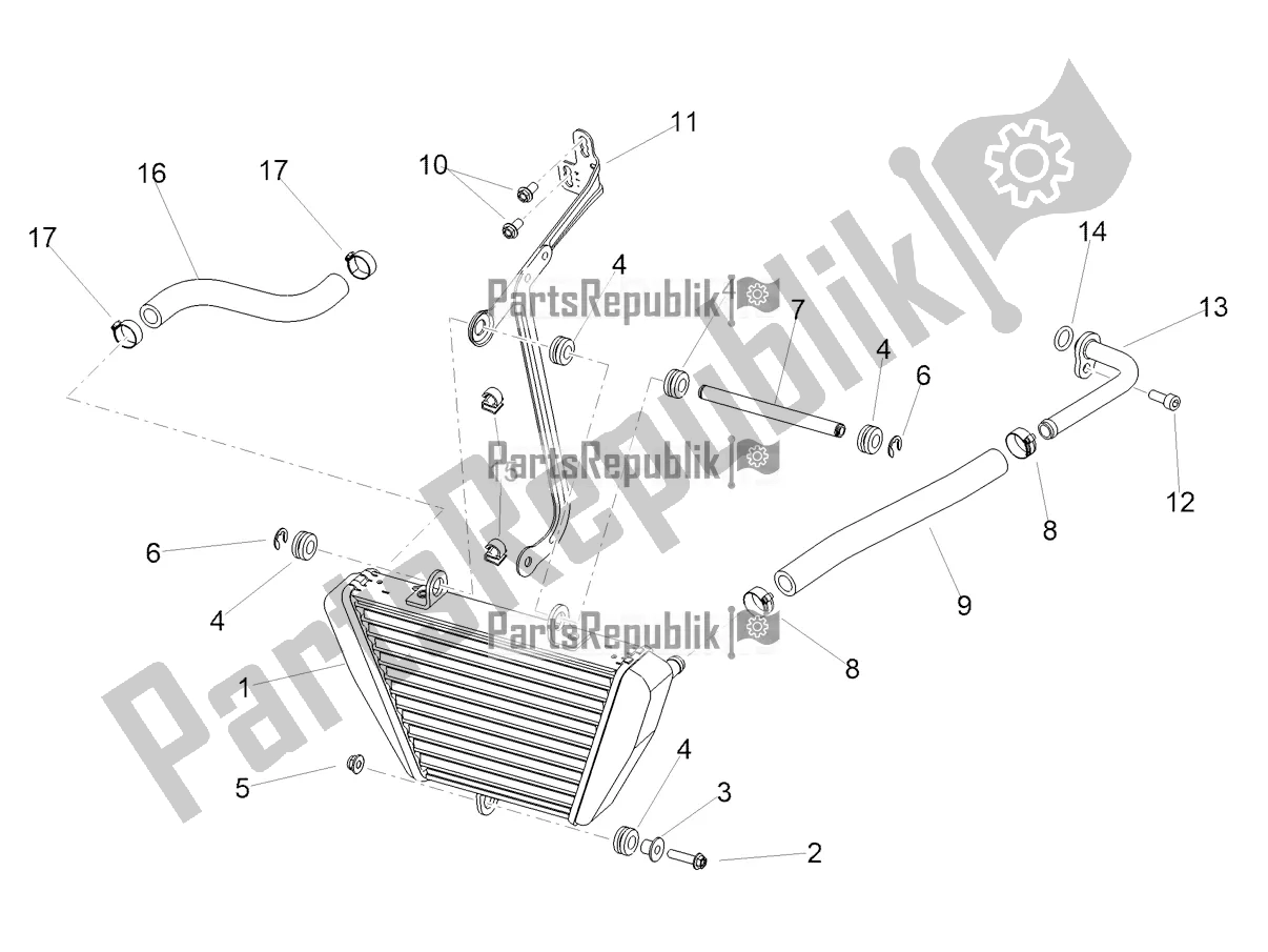 All parts for the Oil Radiator of the Aprilia RSV4 1100 Factory ABS 2022