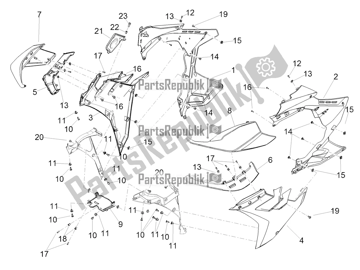 Toutes les pièces pour le Carénage Latéral du Aprilia RSV4 1100 Factory ABS 2022