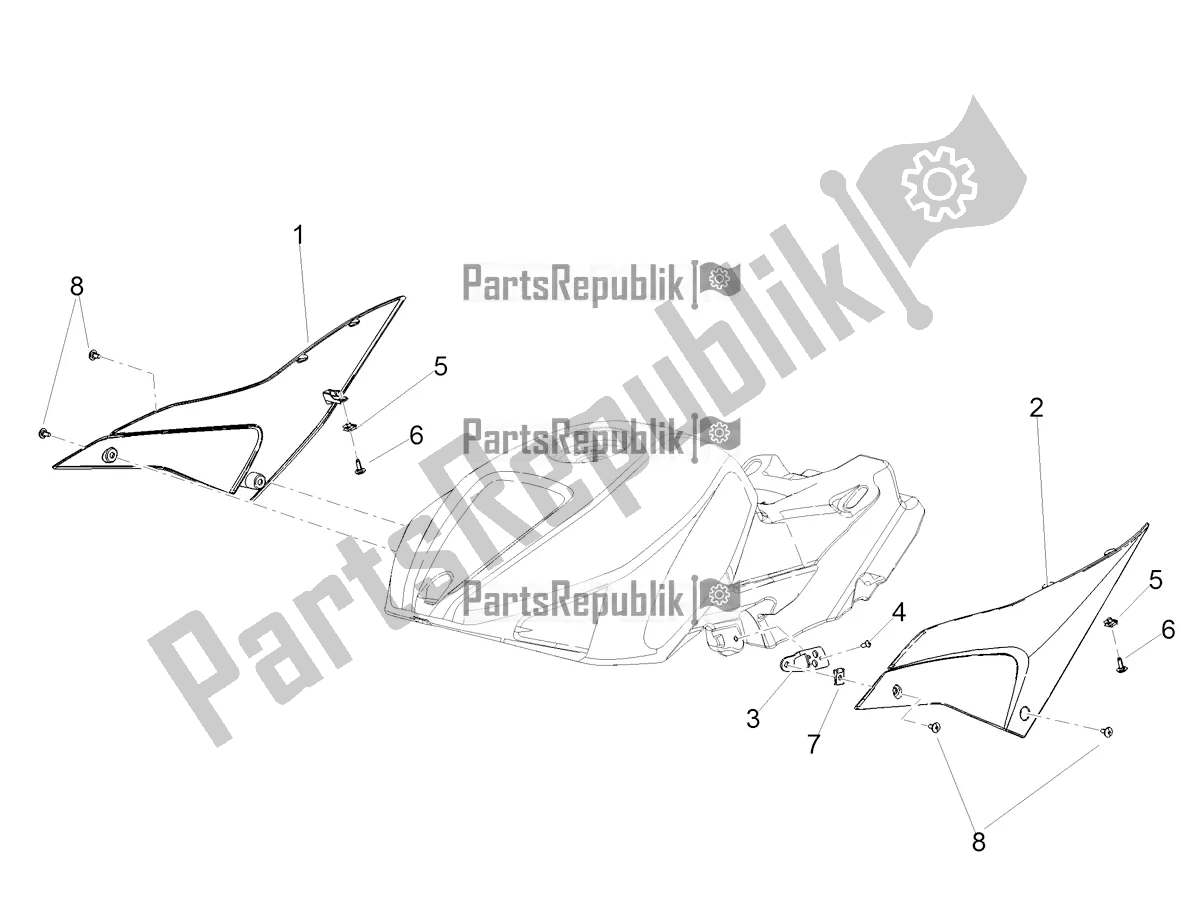 All parts for the Central Body of the Aprilia RSV4 1100 Factory ABS Apac 2021