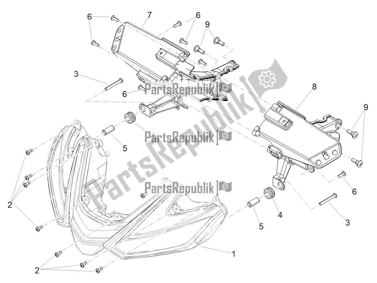 All parts for the Front Lights of the Aprilia RSV4 1100 Factory ABS Apac 2021