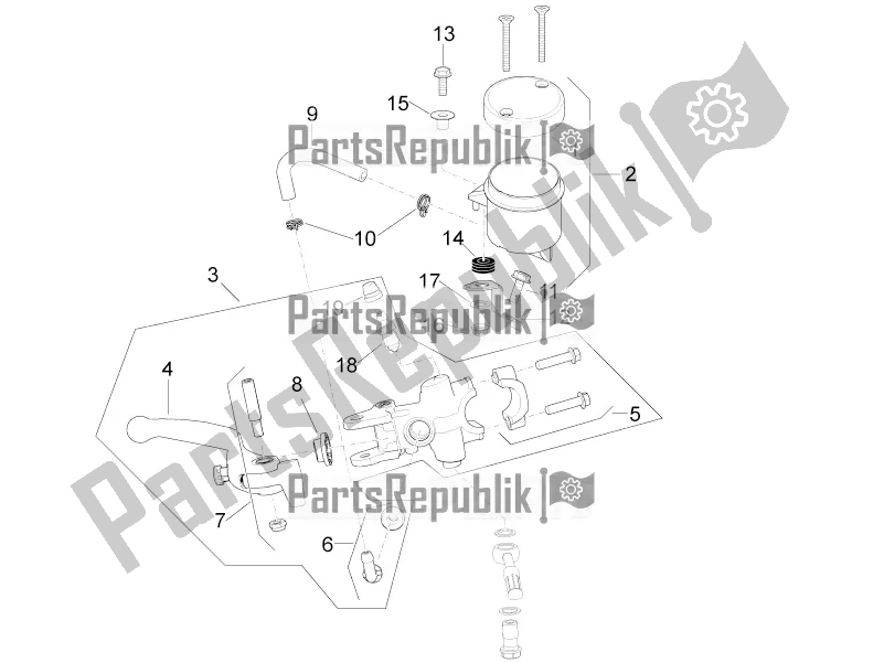 Todas as partes de Cilindro Mestre Dianteiro do Aprilia RSV4 1100 Factory ABS Apac 2021