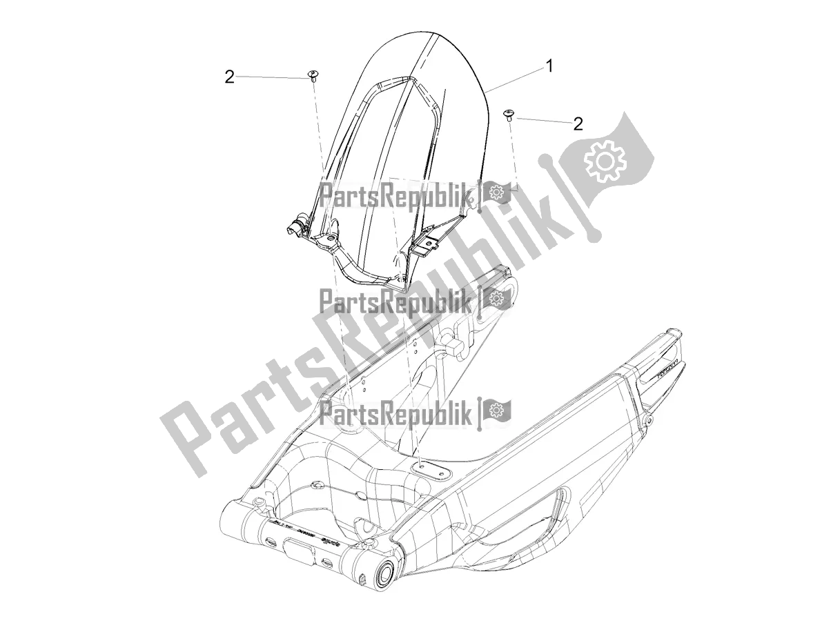 Tutte le parti per il Parafango Posteriore del Aprilia RSV4 1100 Factory ABS Apac 2021