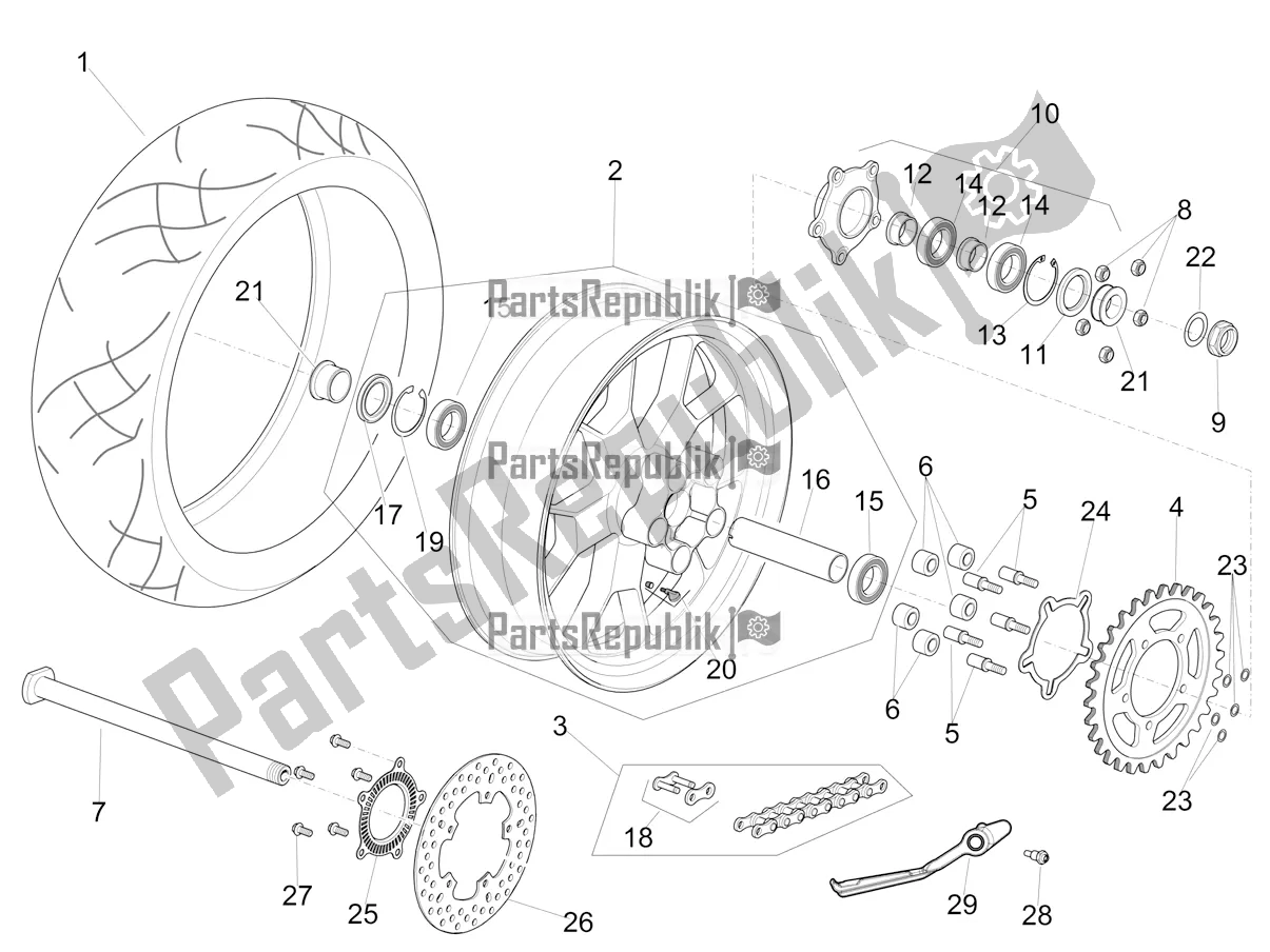 Toutes les pièces pour le Roue Arrière du Aprilia RSV4 1100 Factory ABS Apac 2021