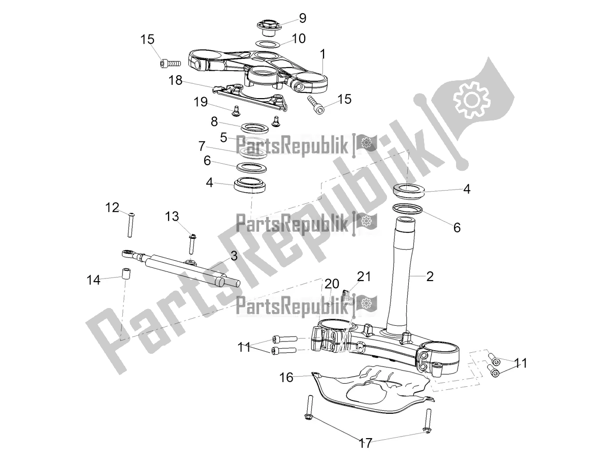 Toutes les pièces pour le Pilotage du Aprilia RSV4 1100 Factory ABS Apac 2021