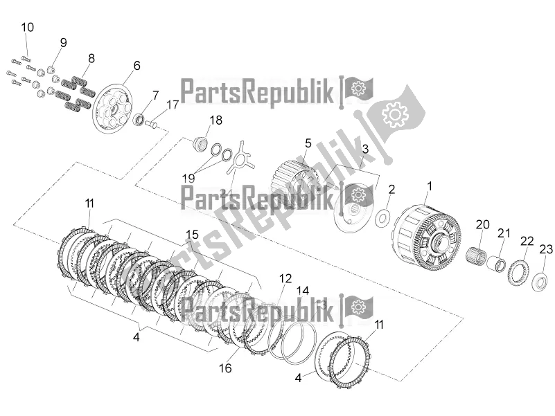 All parts for the Clutch of the Aprilia RSV4 1100 Factory ABS Apac 2022