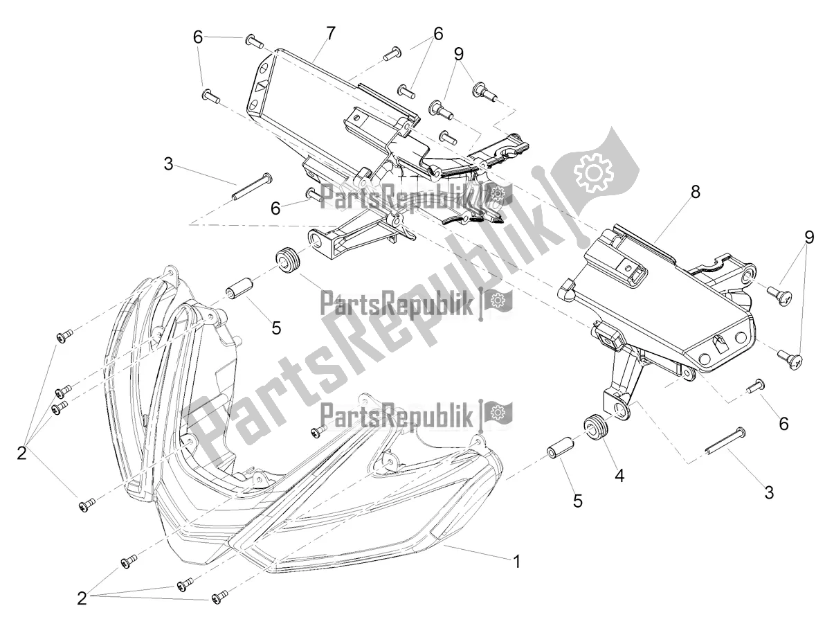 All parts for the Front Lights of the Aprilia RSV4 1100 Factory ABS Apac 2022