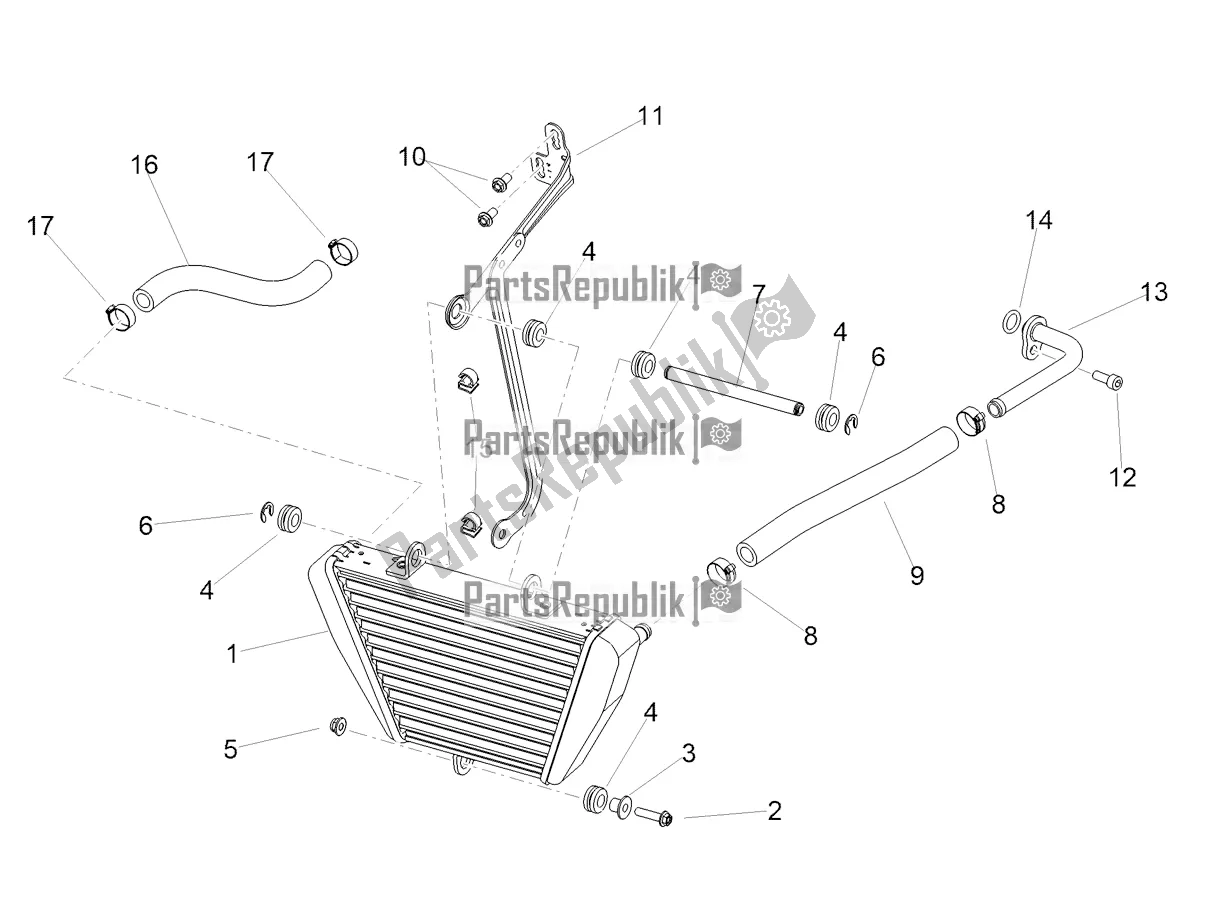 Tutte le parti per il Radiatore Olio del Aprilia RSV4 1100 Factory ABS Apac 2022
