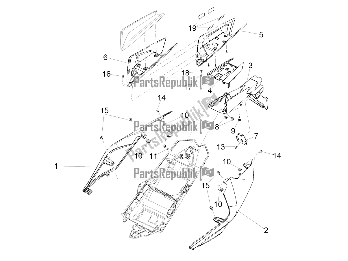 All parts for the Rear Body of the Aprilia RSV4 1100 Factory ABS Apac 2022