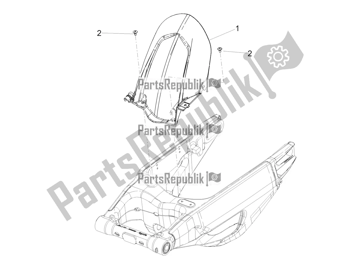 Alle Teile für das Hinterer Kotflügel des Aprilia RSV4 1100 Factory ABS Apac 2022